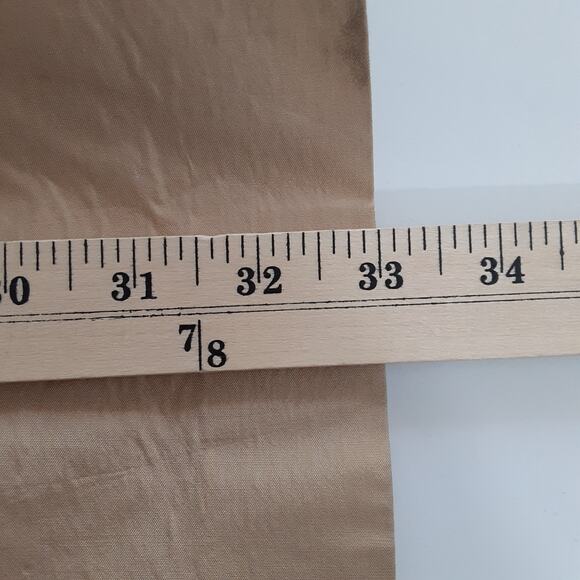 Vintage 1980s 100% Silk Peacoat Sand Tan Coat Long Blazer Jacket Quiet Luxury - Picture 14 of 15